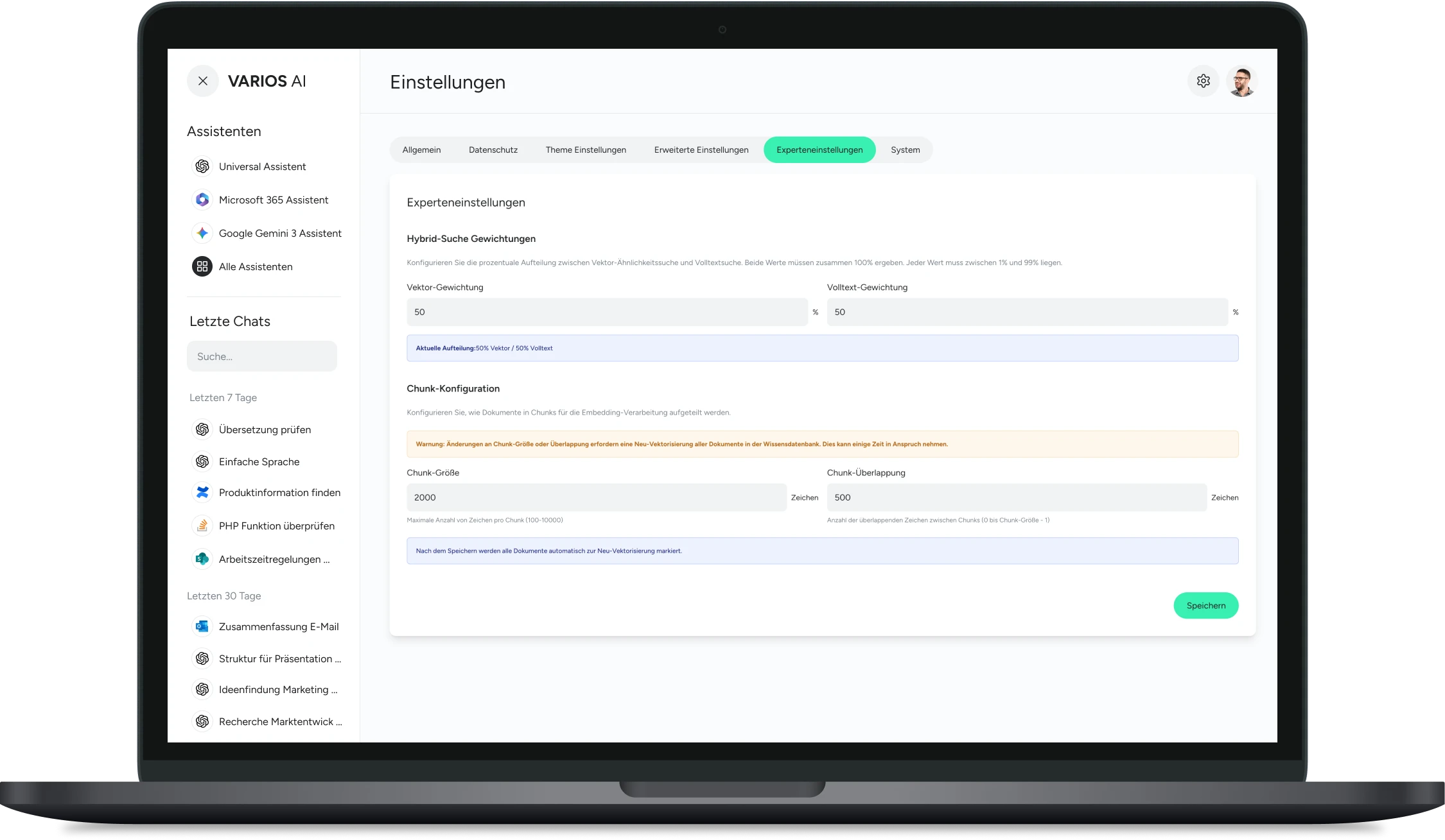 Mockup Light Theme Chunk Größen Kopie